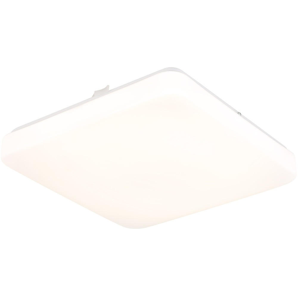 DECKENLEUCHTE DONTE Metall Weiß matt LED Aufbau - Weiß, Metall (27/27/5.5cm) - Globo Lighting