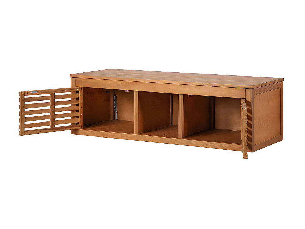 WASCHBECKENUNTERSCHRANK - 130 cm x 50 cm - Holz, Platte - Naturfarben Dunkel - PENEBEL - Naturfarben, Holz (130/40/50cm) - Vente-Unique