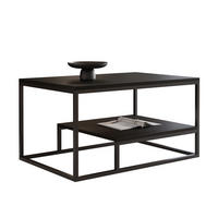 COUCHTISCH LETO 90/68/48 cm, rechteckig, Schwarz - Schwarz, Holzwerkstoff/Metall (68/90/48cm) - Idohome