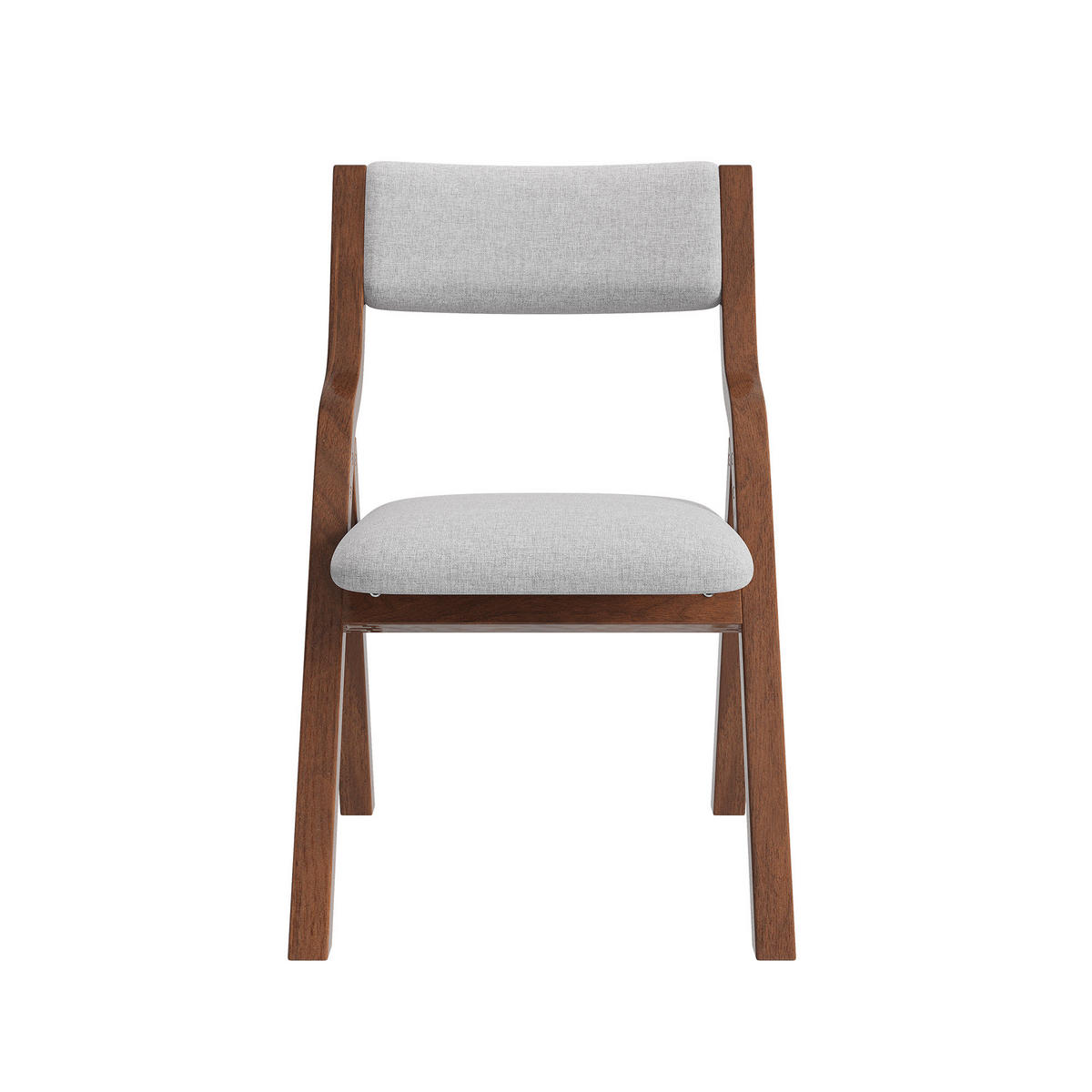 ESSZIMMERSTÜHLE 6er-Set Klappbar Massivholz Leinen Grau - Grau, Holz (55/81/49cm) - FLIEKS