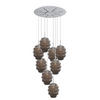 GALERIELEUCHTE Echos 8-flammig Rauch Ø 25cm - Anthrazit/Weiß, Glas (25/25/28cm) - s.luce