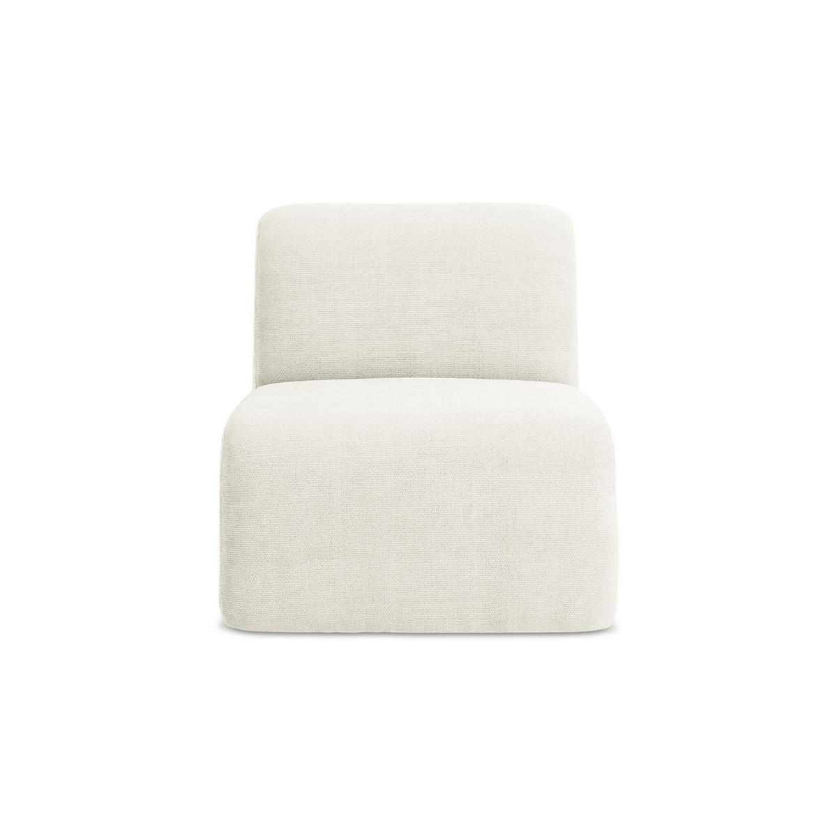 SOFAELEMENT Chenille Stoff Weiß - Schwarz/Weiß, Holzwerkstoff/Kunststoff (70/75/94cm) - LaMiaSofa