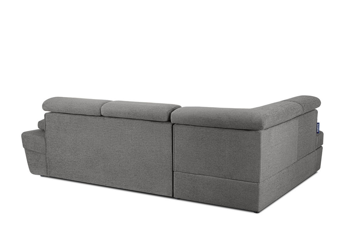 SCHLAFECKSOFA RATLO links 4/5-Sitzer mit Bettkasten, grau - Silberfarben/Grau, Textil (270/190cm) - KONSIMO®