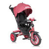 DREIRAD Speedy Luftreifen rot/schwarz Luftreifen, drehbarer Sitz, Musik, Licht, Schubstange - Rosa, Metall (109/52/102cm) - Lorelli