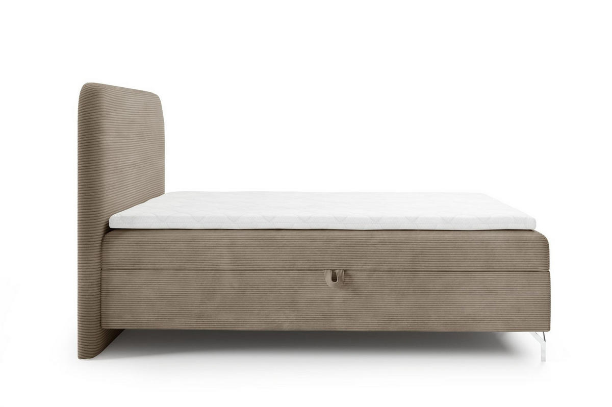 BOXBETT Emilio - Beige, Holzwerkstoff/Textil (140/200cm) - Fun Möbel