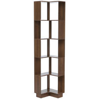 ECK-BÜCHERREGAL Braun - Braun, Holz (40/175/40cm) - MCW