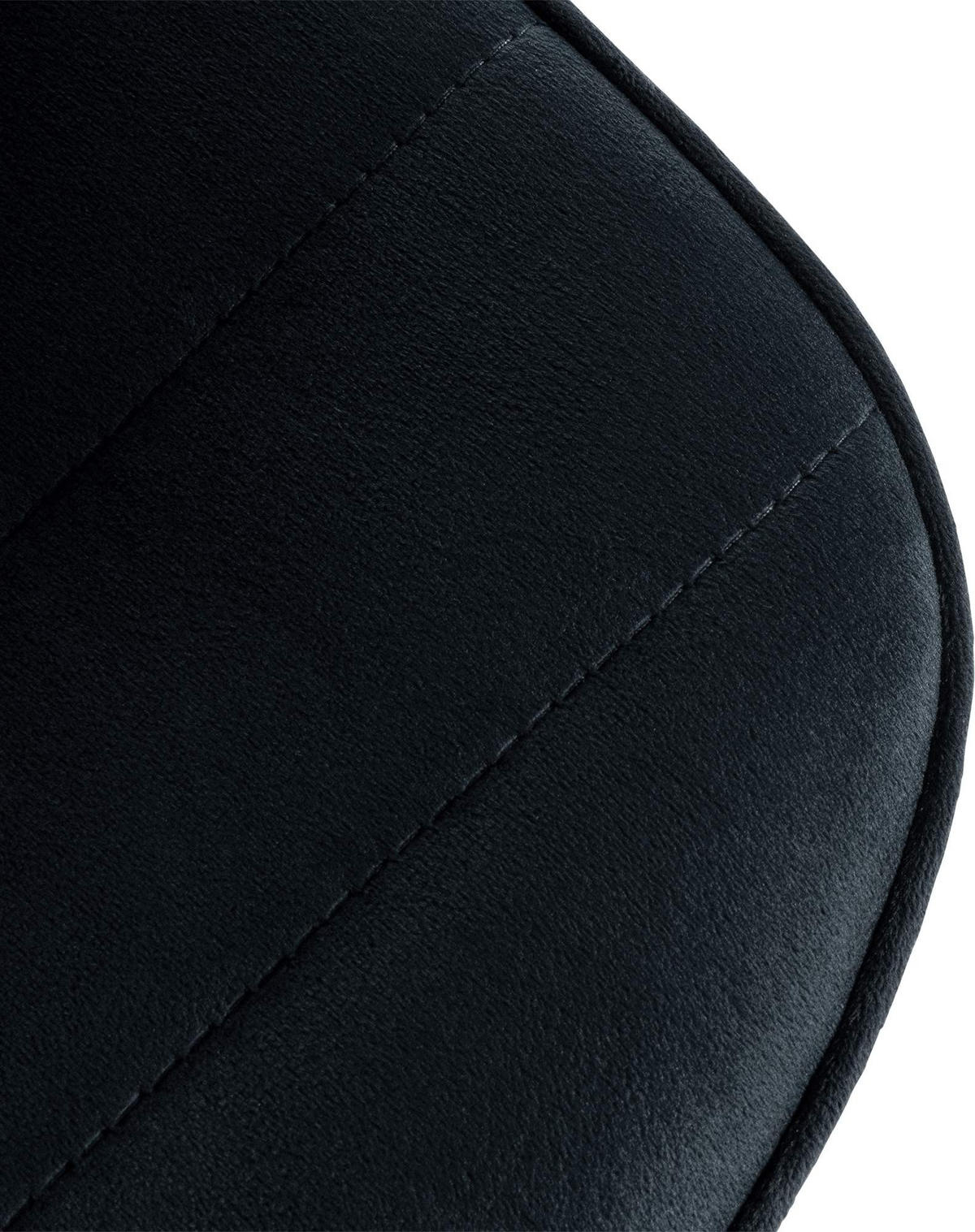 BARHOCKER Samt schwarz - Chromfarben/Schwarz, Textil/Metall (45/89/46cm) - CLP