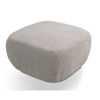 HOCKER Dunkelgrau LIO Bezug Abriamo Auf Schwarzen Niedrigen Beinen - Grau, Textil (75/39/75cm) - Sepro Meble