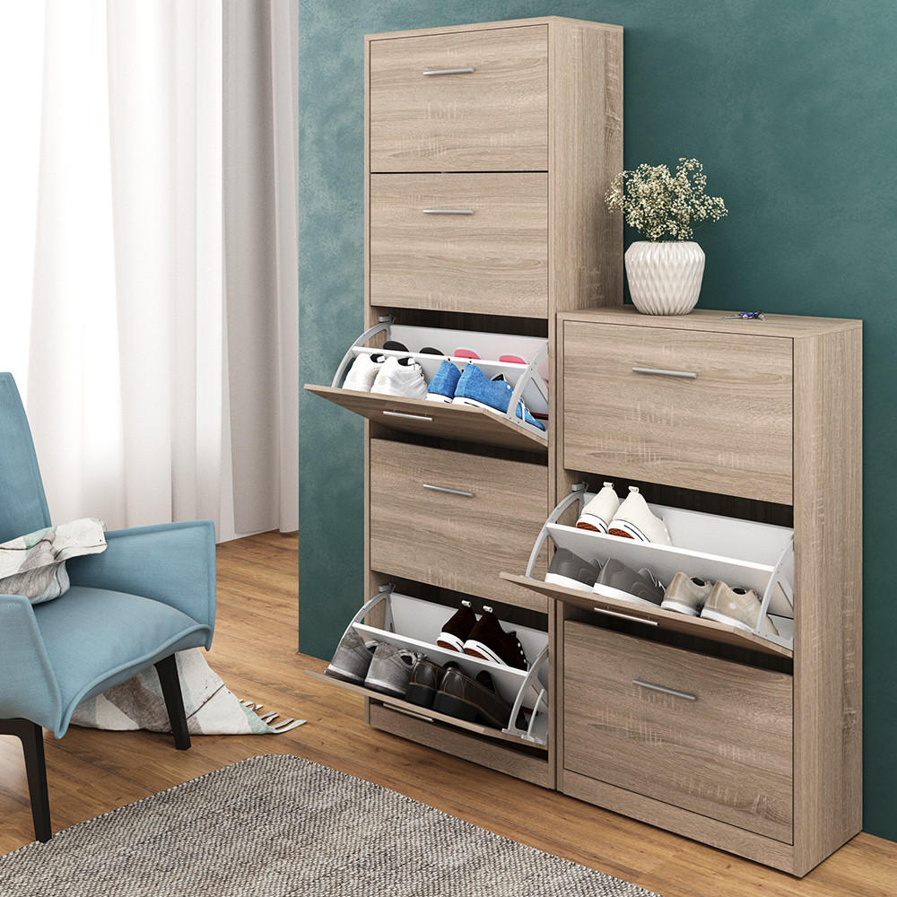 SCHUHKIPPER Gizmo Sonoma 59 x 169.5 cm - Braun/Sonoma Eiche, Holzwerkstoff (59/169.5/22cm) - Vicco