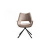 ESSZIMMERSTUHL VELO Steingrau Webstoff - Greige/Schwarz, Kunststoff/Textil (57/89/61cm) - KAWOLA
