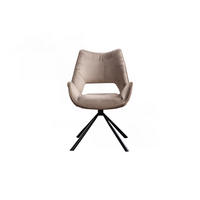 ESSZIMMERSTUHL VELO Steingrau Webstoff - Greige/Schwarz, Kunststoff/Textil (57/89/61cm) - KAWOLA