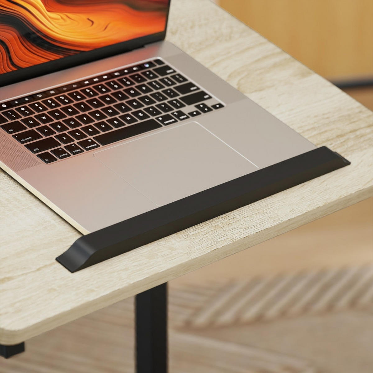 BEISTELLTISCH 55/36/62,5-82,5 cm Weiß in C-Form höhenverstellbar mit Rollen - Eichefarben, Holzwerkstoff (55/36/82.5cm) - OKWISH