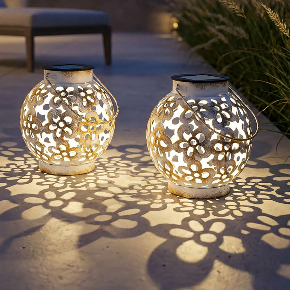 LED AUSSENLEUCHTE Weiß Gelb - Weiß, Metall (15/15/14cm)