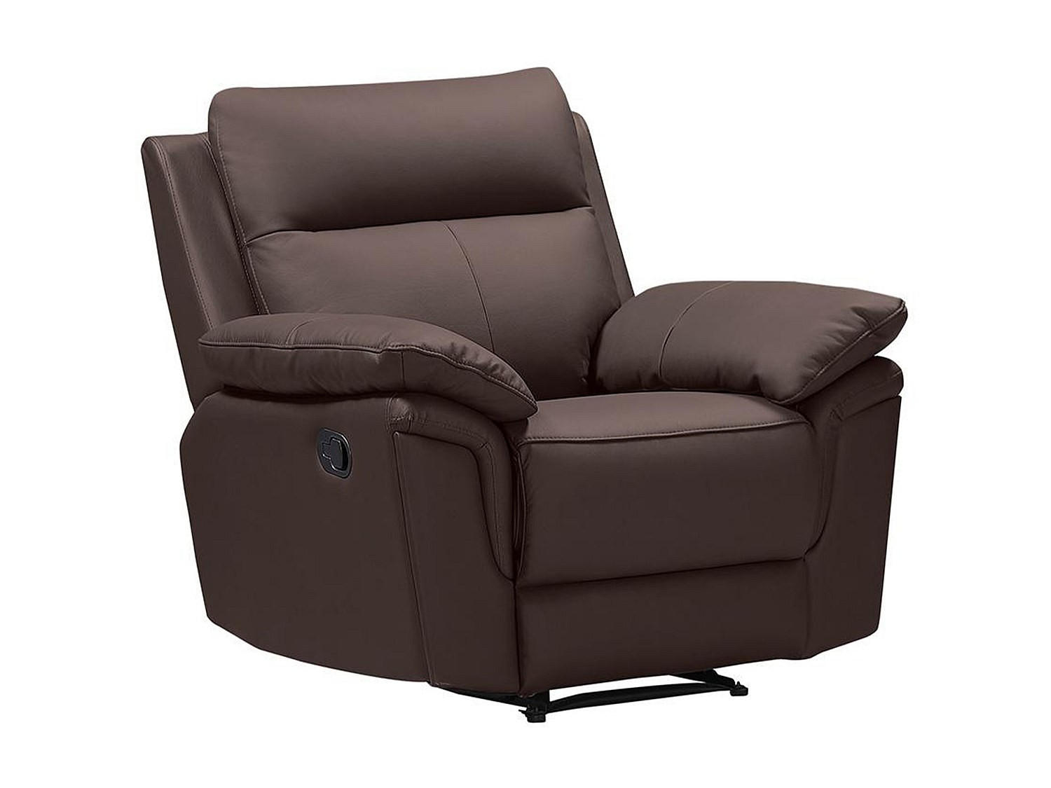 RELAXSESSEL - -Sitzer - Leder - Schokoladenbraun - - Braun, Leder (98/102/92cm) - Vente-Unique