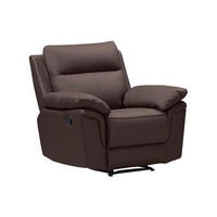 RELAXSESSEL - -Sitzer - Leder - Schokoladenbraun - - Braun, Leder (98/102/92cm) - Vente-Unique