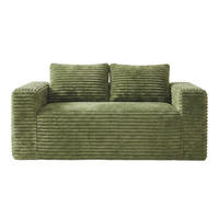 POHOVKA Zelená z manšestru, dvoumístná, bez montáže - zelená barva, textil (160/58/88cm) - Urban Meuble