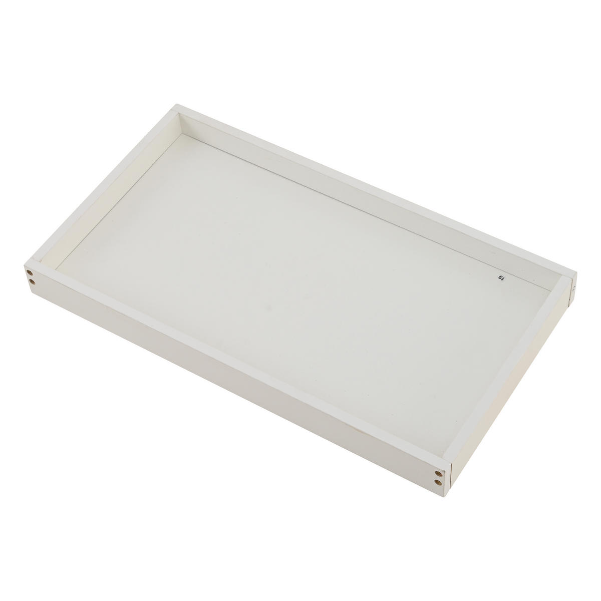 COUCHTISCH in Weiß Hochglanz-Couchtisch mit 2 Schubladen und LED-Licht für Wohnzimmer, B90/T45/H35.5cm - Weiß, Glas/Holzwerkstoff (45/90/35.5cm) - STILVORA