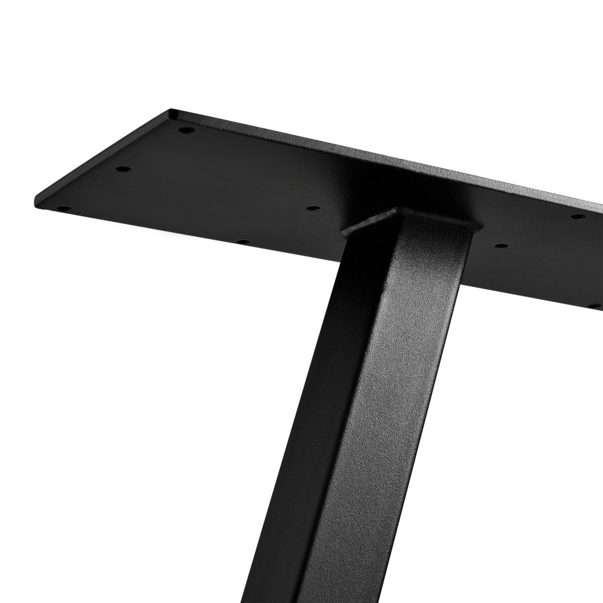 TISCHGESTELL-SET 2-TLG. Eschau - Schwarz, Metall (70/72/12cm) - [en.casa]