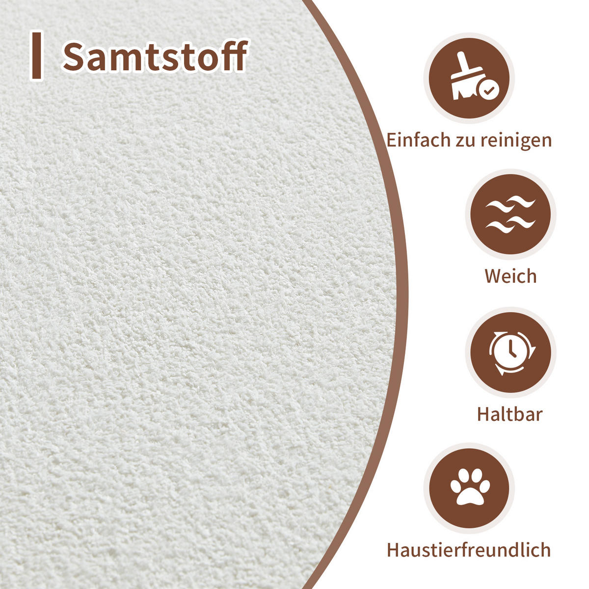 ECKSOFA DE-35255 gekrümmt Weiß - Weiß, Textil (103/277cm) - ComfortXL