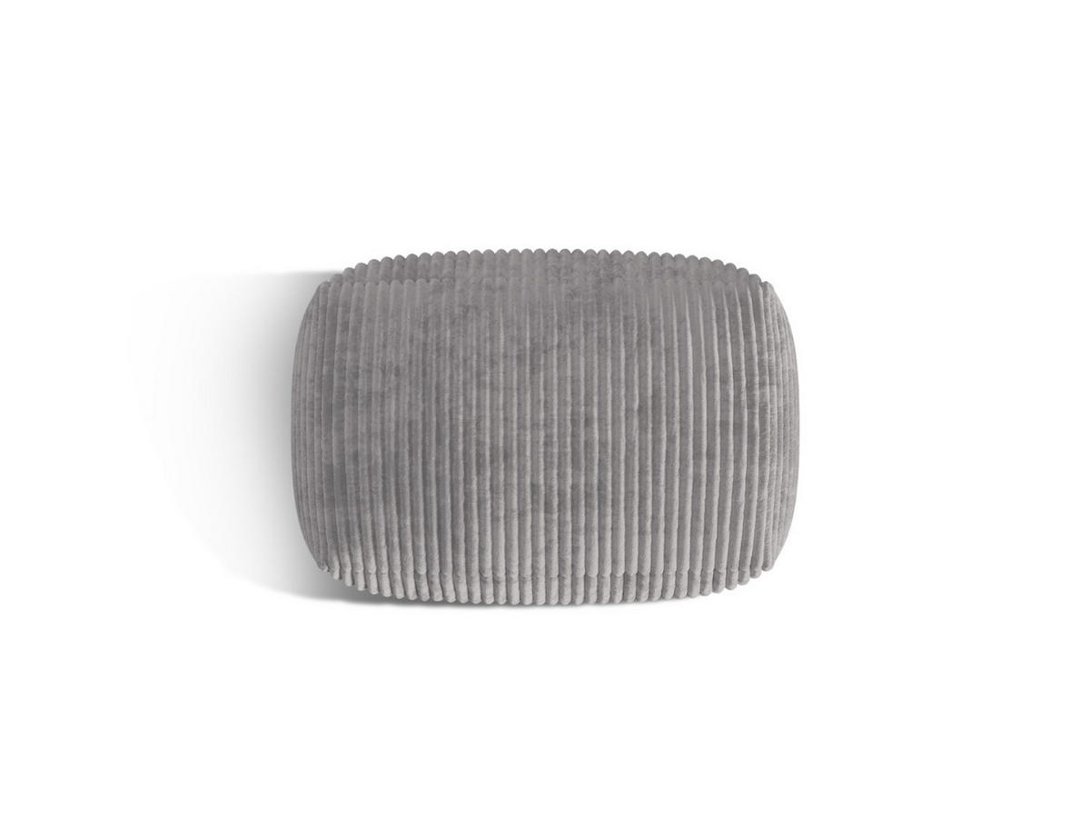 POUF Martina aus Cord hellgrau - Hellgrau, Textil (65/44/95cm) - Micadoni