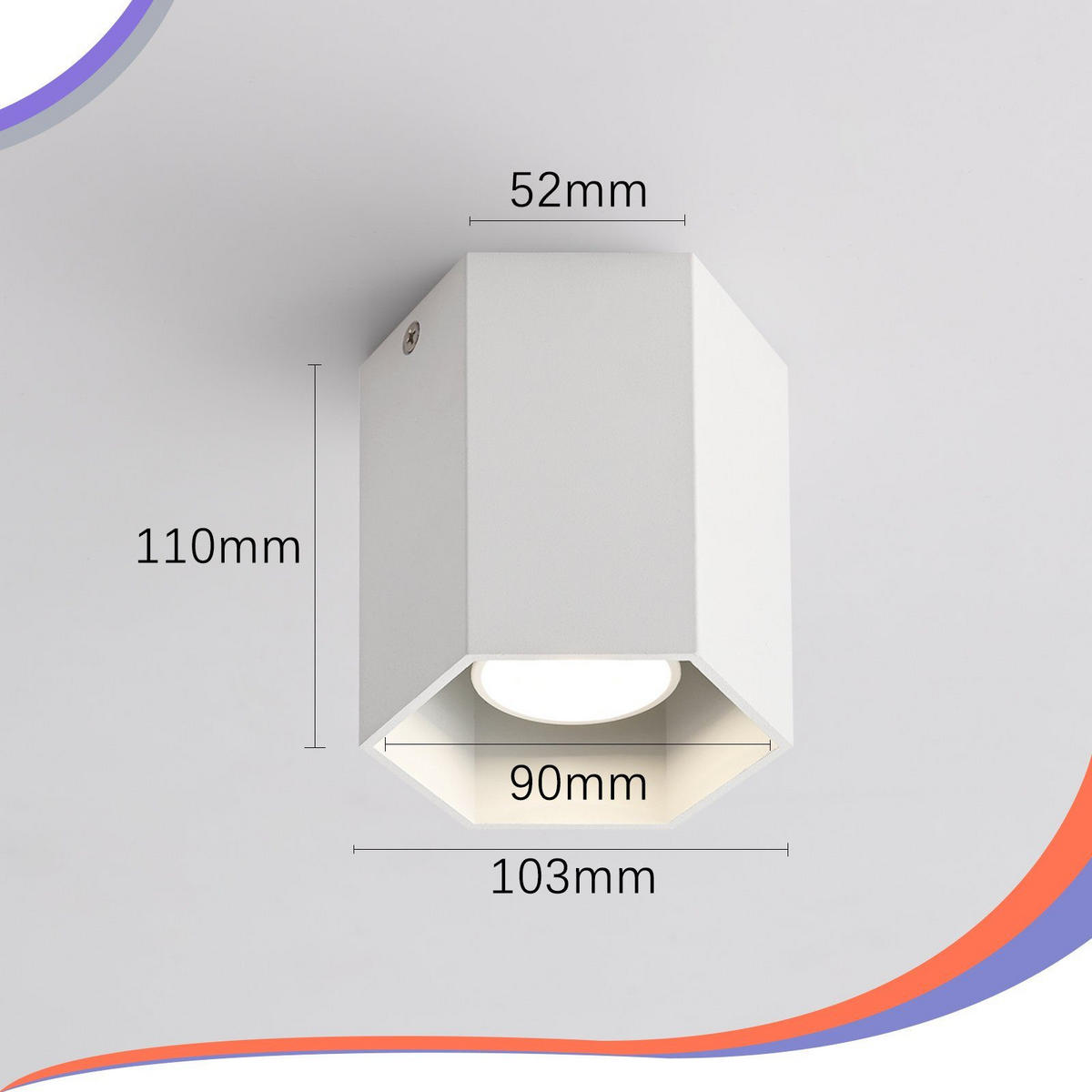 STRAHLER Emma 11/9/11 cm - Weiß, Metall (11/9/11cm) - Nettlife