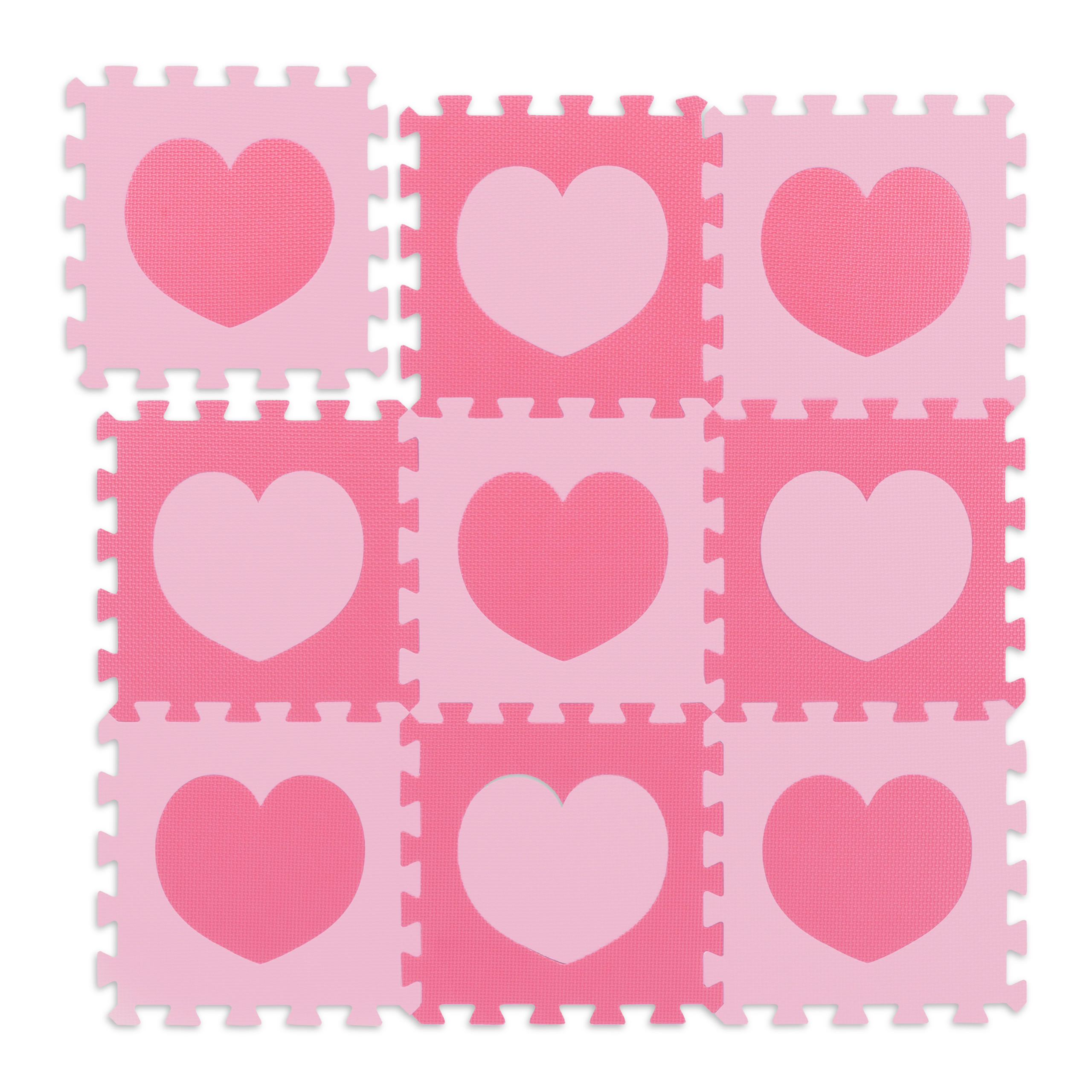 PUZZLEMATTE - Pink/Rosa, Kunststoff (31.5/31.5cm) - Relaxdays