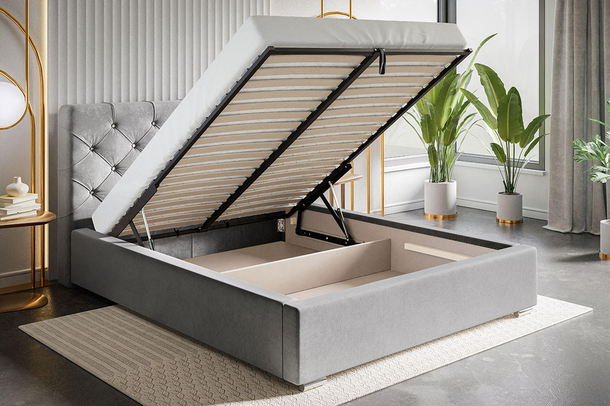 BETT Grün BEN 11 Metallrahmen 200x200 cm - Grün, Textil (200/200cm) - Sepro Meble