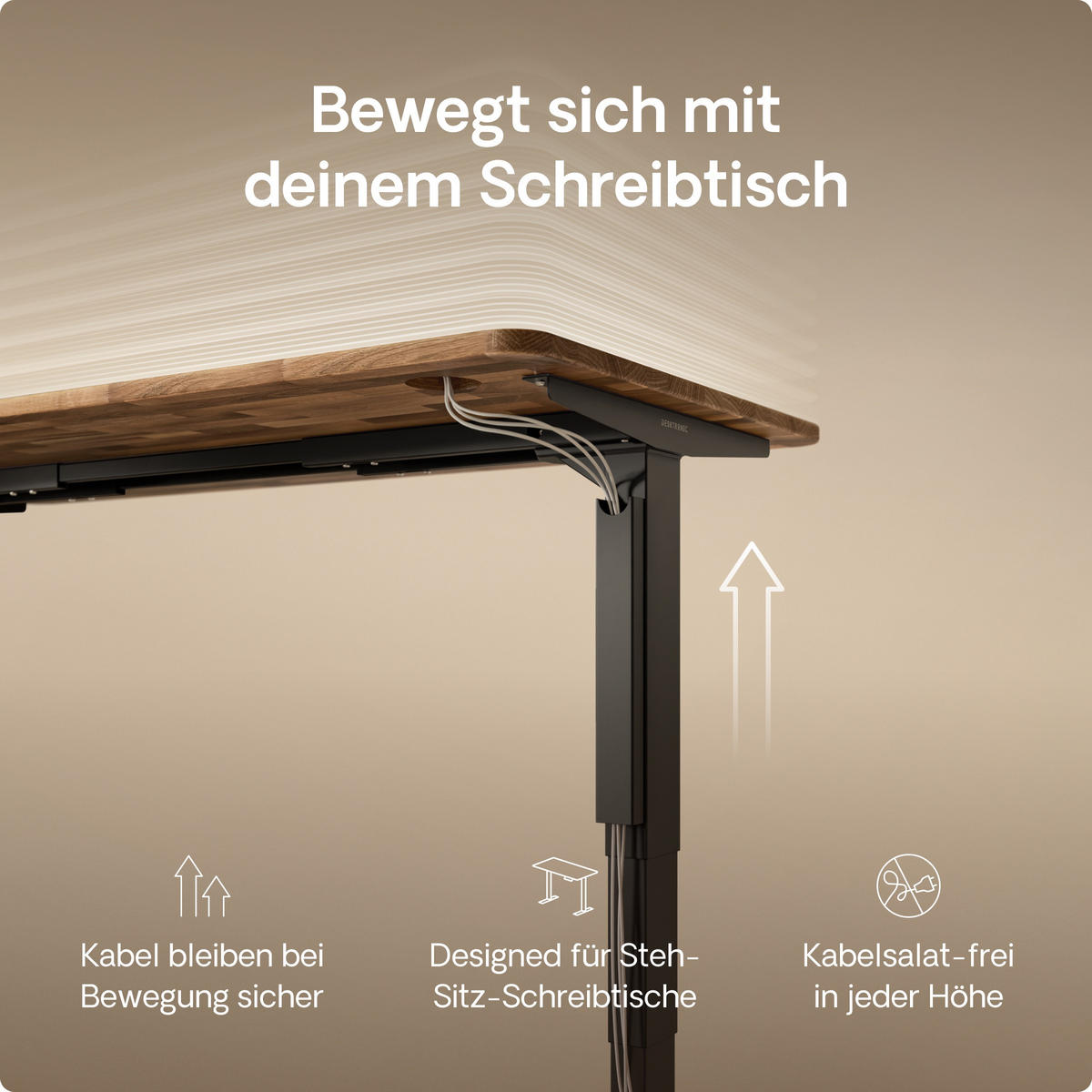 MAGNETISCHER Kabelkanal Schreibtisch Schwarz, 37x5x2,5cm - Schwarz, Metall (37/5/2.5cm) - Desktronic