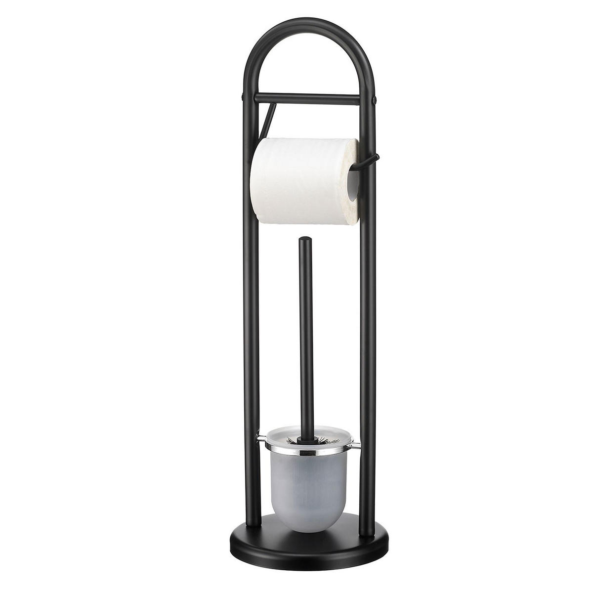 TOILETTENPAPIERHALTER EGON - Schwarz, Metall (19/63/19cm) - CARO-Möbel