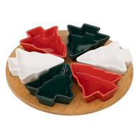 SCHALEN Tannenbaum 27 cm 6er-Set - Multicolor, Glas (27cm) - Atmosphera Createur d´interieur