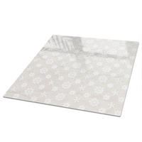 TISCHPLATTE 50x50 cm – Blumenmuster - Weiß, Glas (0.4/50/50cm) - Wallfluent