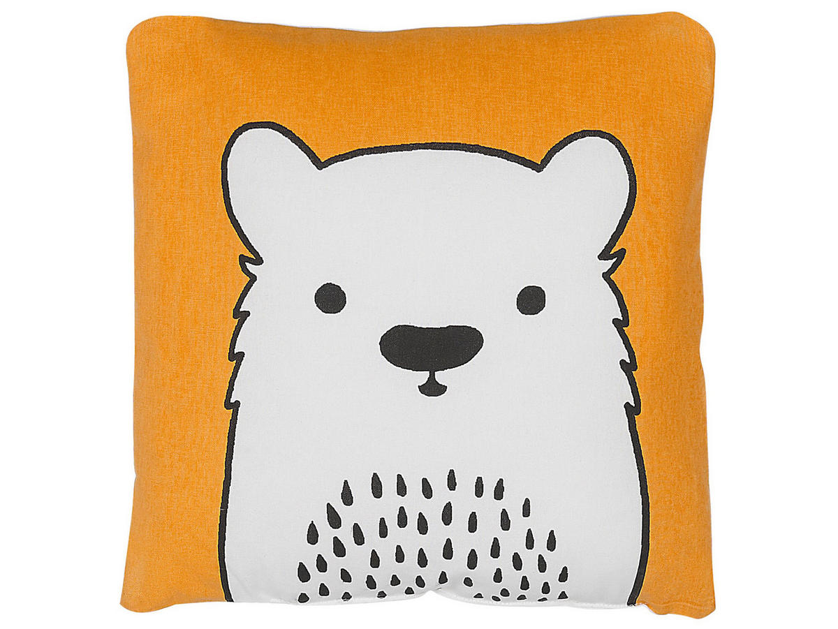 DEKOKISSEN Orange 45/45 cm Waranasi - Orange, Naturmaterialien/Textil (45/45cm) - Beliani