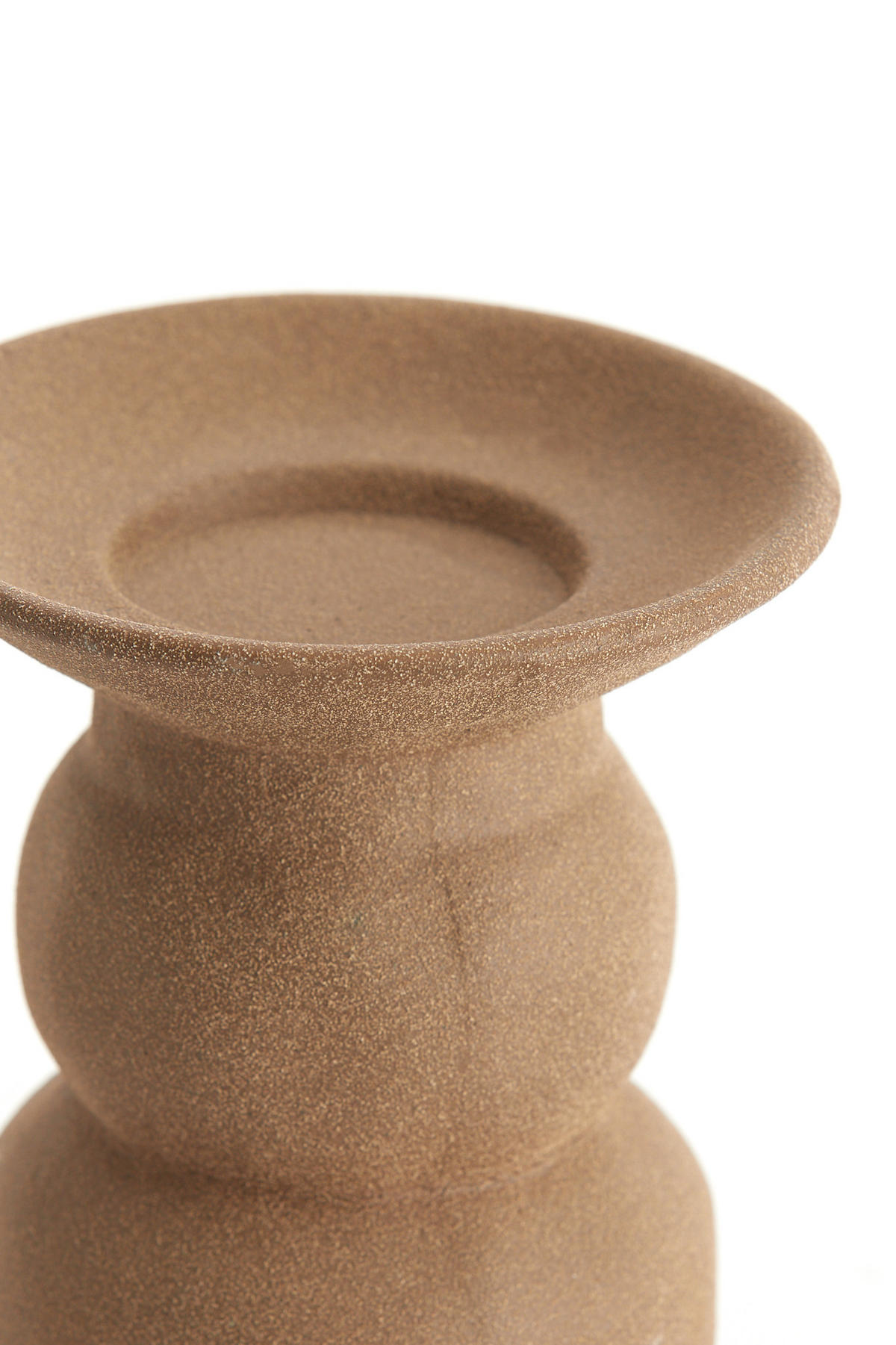 KERZENHALTER Atrani Braun Ø12,5/15 cm - Braun, Keramik (12.5/15/12.5cm) - Light & Living