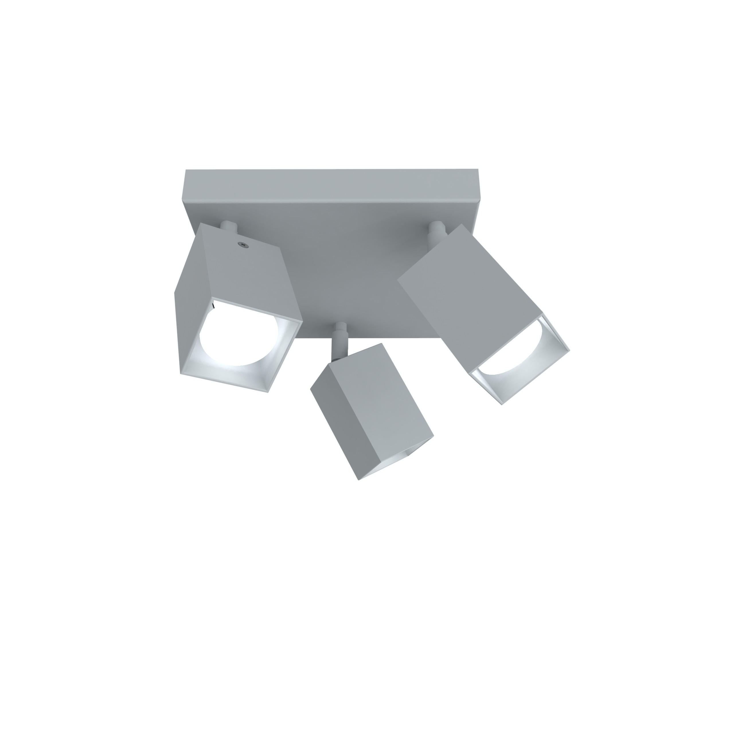 DECKENLEUCHTE - Grau, Metall (25/25/18cm) - Lumicom