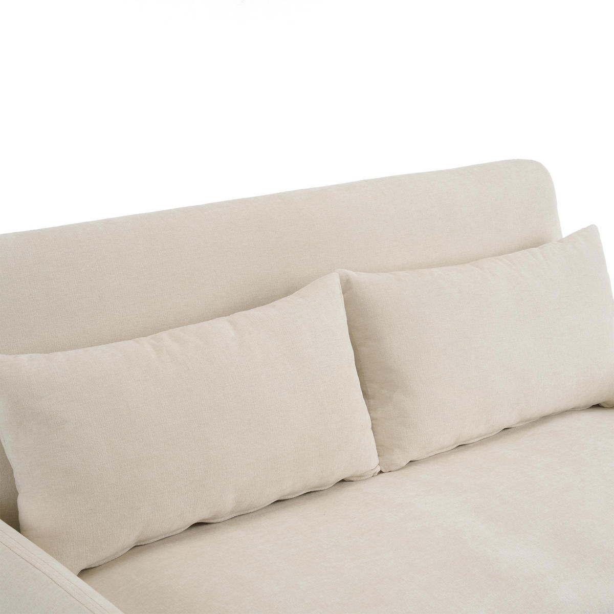 SOFABETT 129/76/81 cm Beige - Beige, Textil (76/81/129cm)