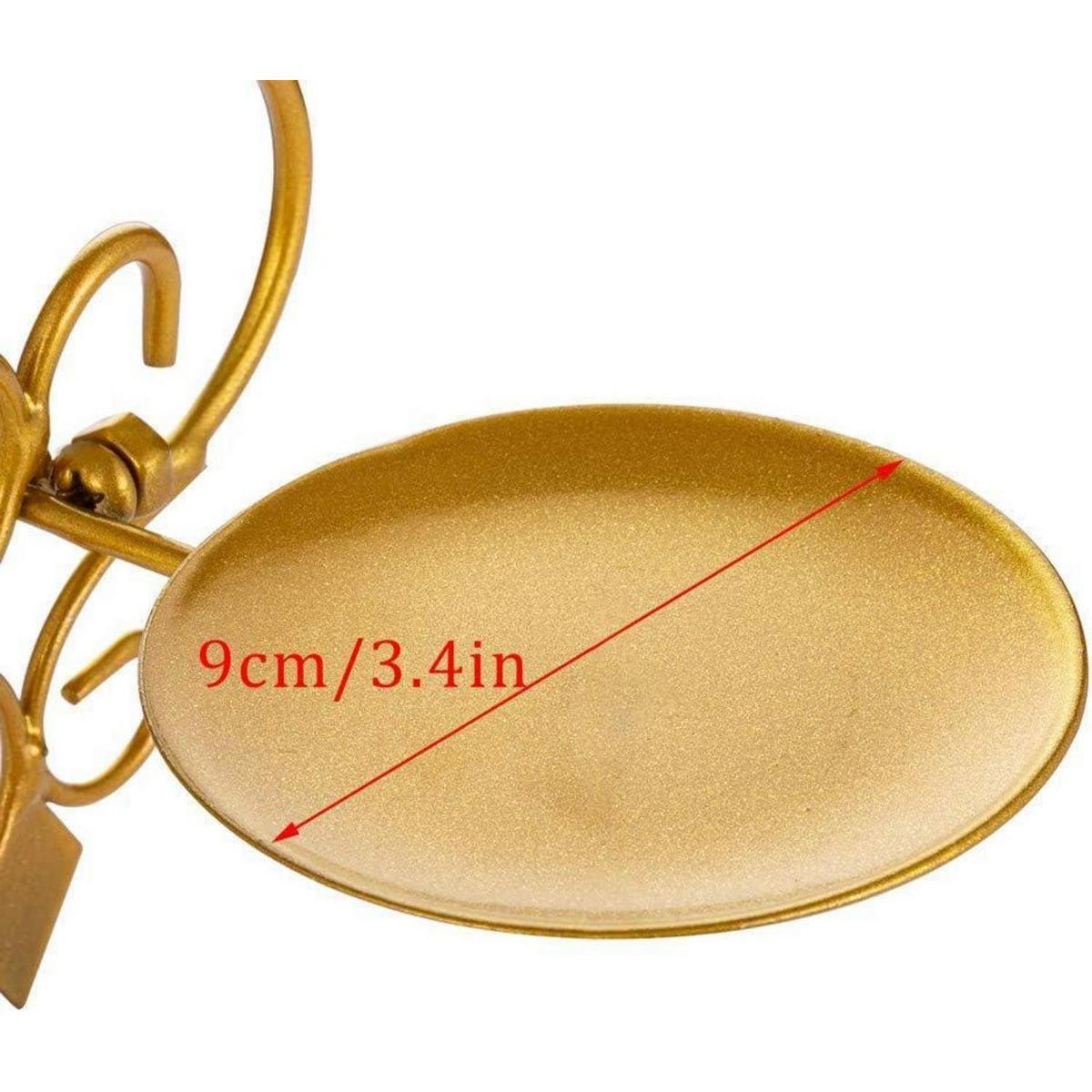 WANDKERZENHALTER 2er Set Metall Gold - Goldfarben, Metall (14/37.6/5cm)