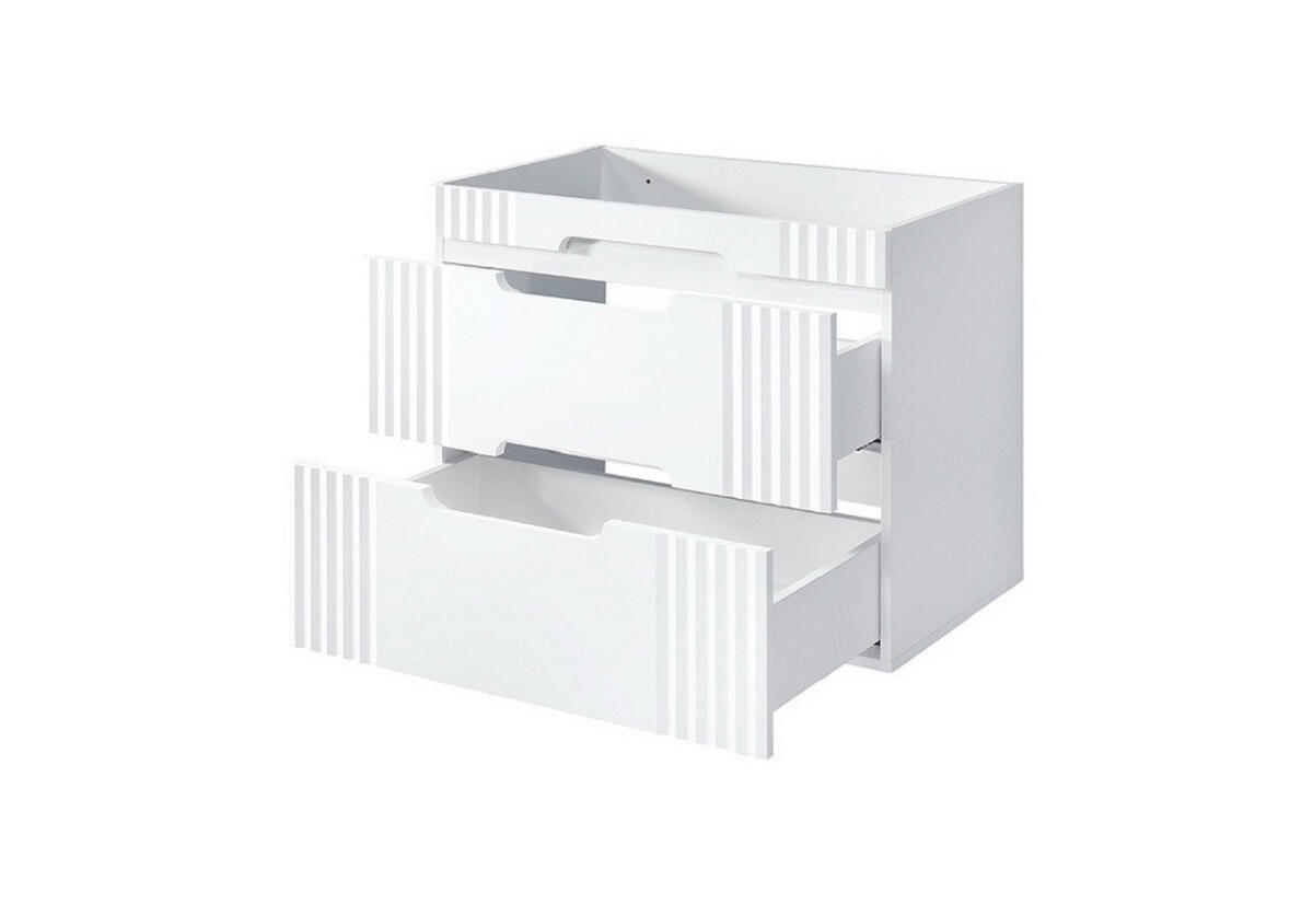 BADMÖBEL-SET 6Teile - Fiji White F BM28 in Weiß / Matt - Weiß, Holz (60/166/46cm)