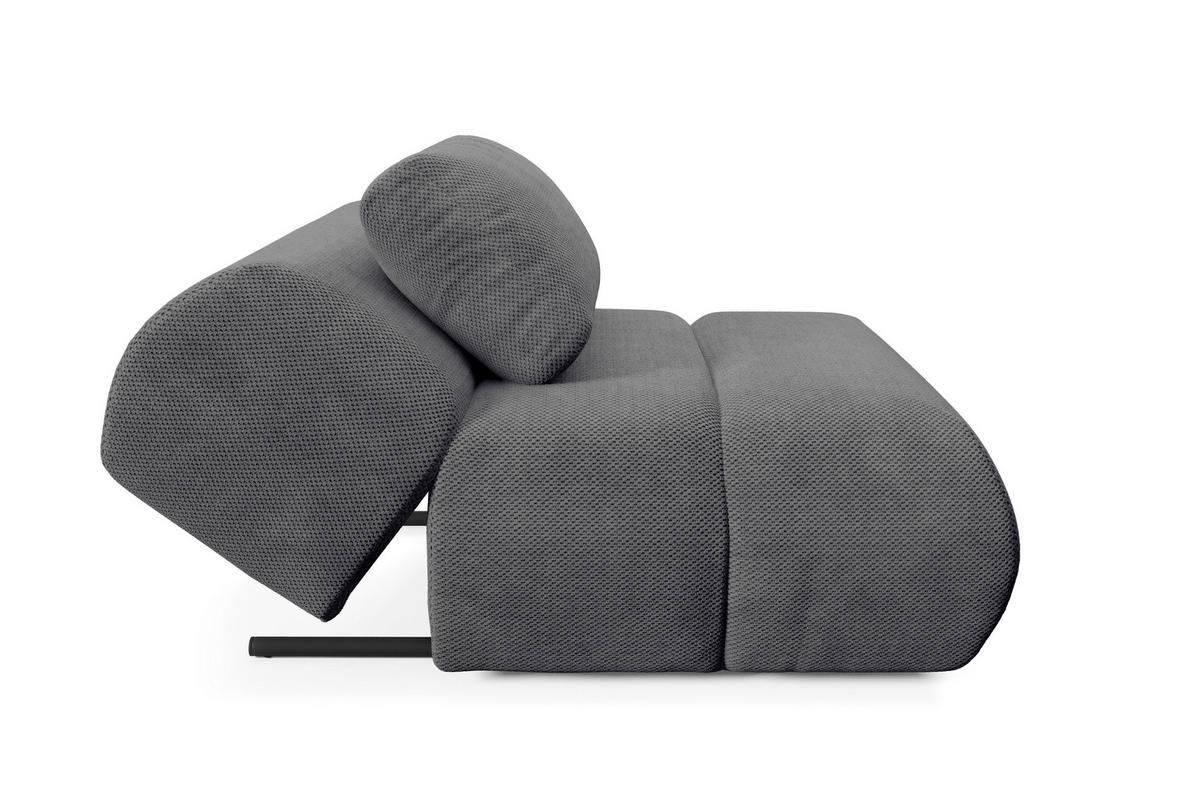 SESSEL ATOMO, Modern Polstersessel Loungesessel, Velours-Stoff Grau - Grau, Holz/Metall (98/82/134cm) - MASSENO