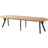 ESSTISCH Twixy XXL groß rund oval ausziehbar, Eiche Hell Braun 100-300/100/76 cm - Eiche Wotan/Schwarz, Holz/Holzwerkstoff (100/100/76cm) - WFL GROUP