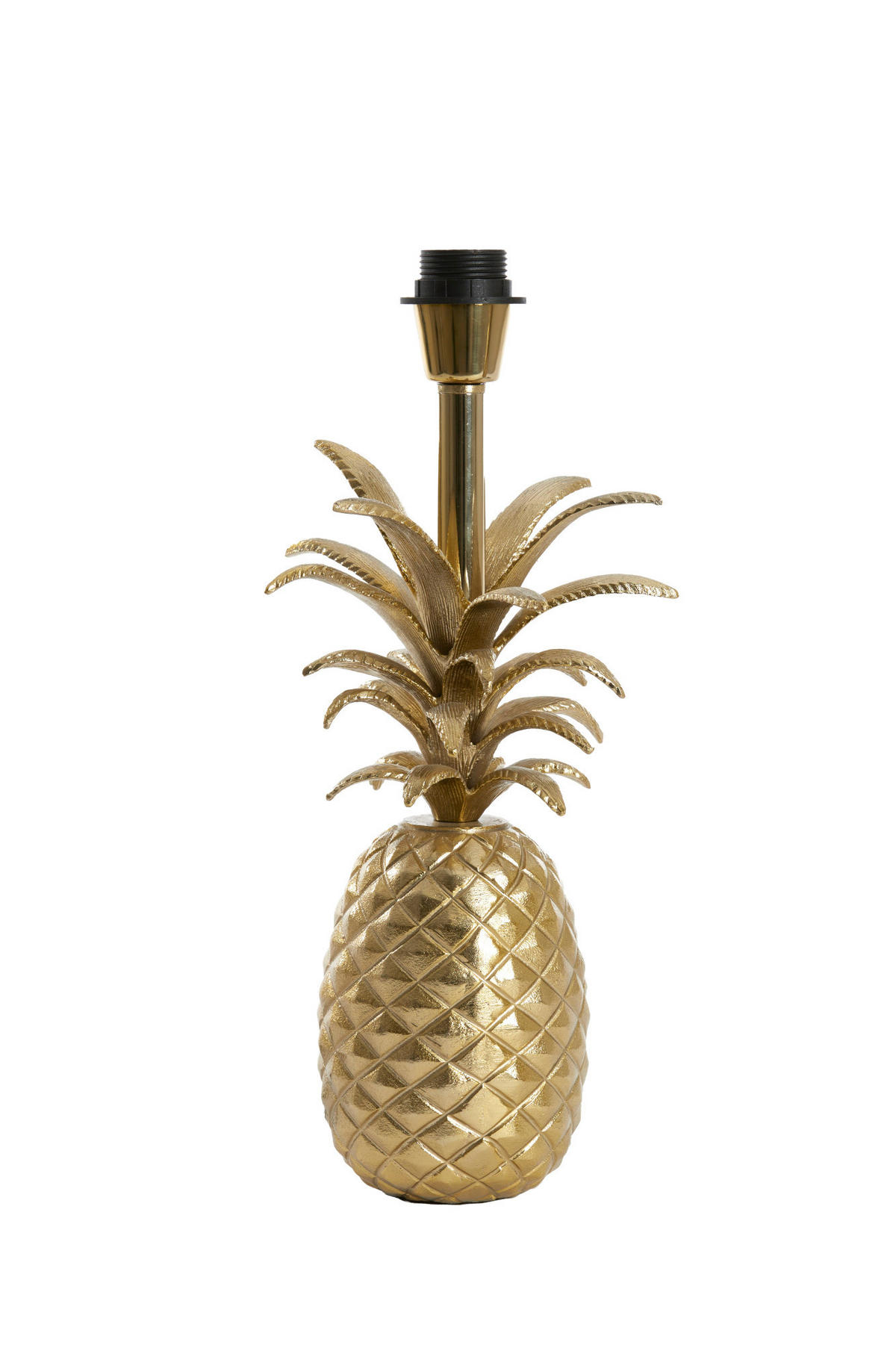 LAMPENFUSS Ananas Gold Ø20/37 cm - Goldfarben, Metall (20/19/37cm) - Light & Living