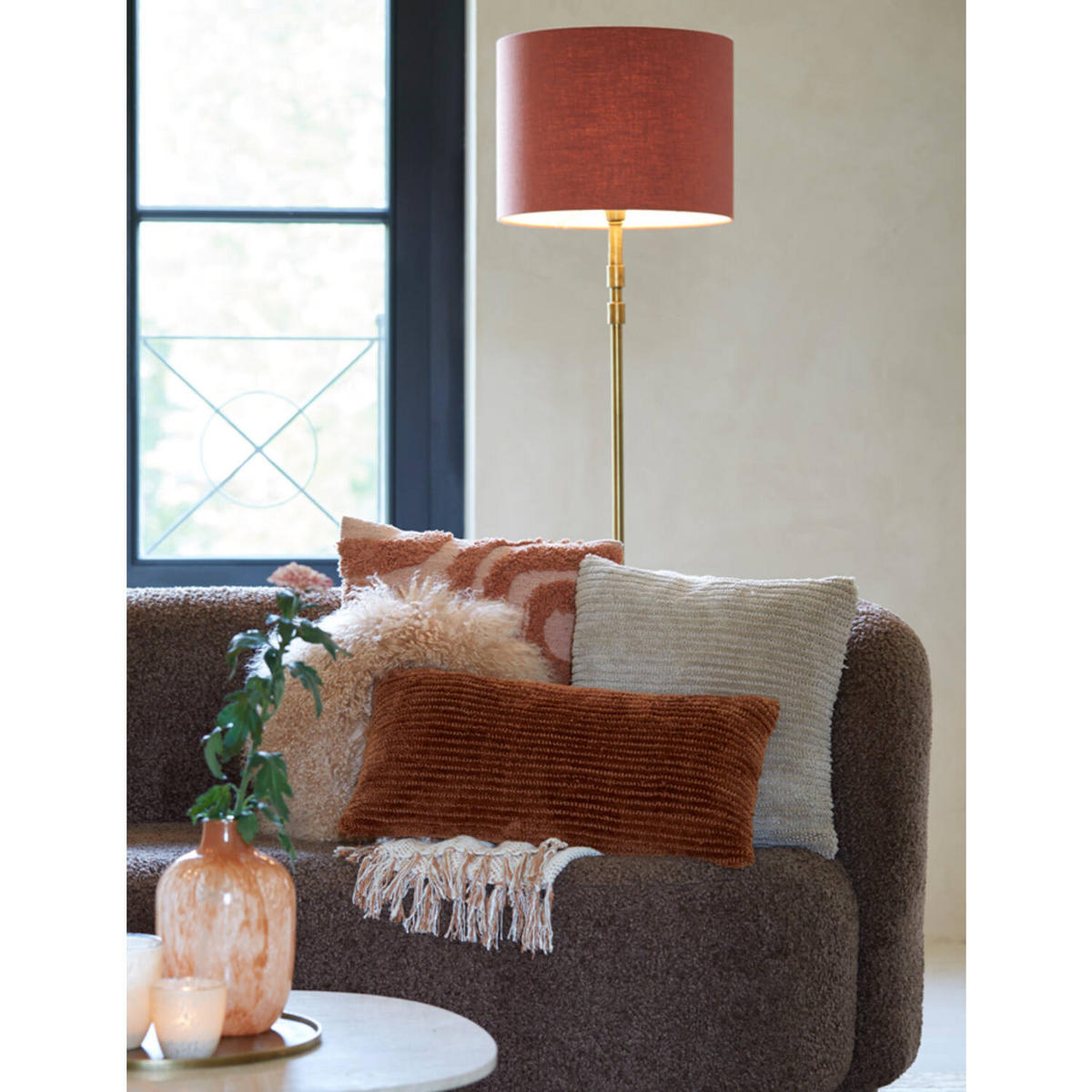 STEHLEUCHTE Donah Bronze Ø13/148 cm - Bronzefarben, Metall (13/13/148cm) - Light & Living