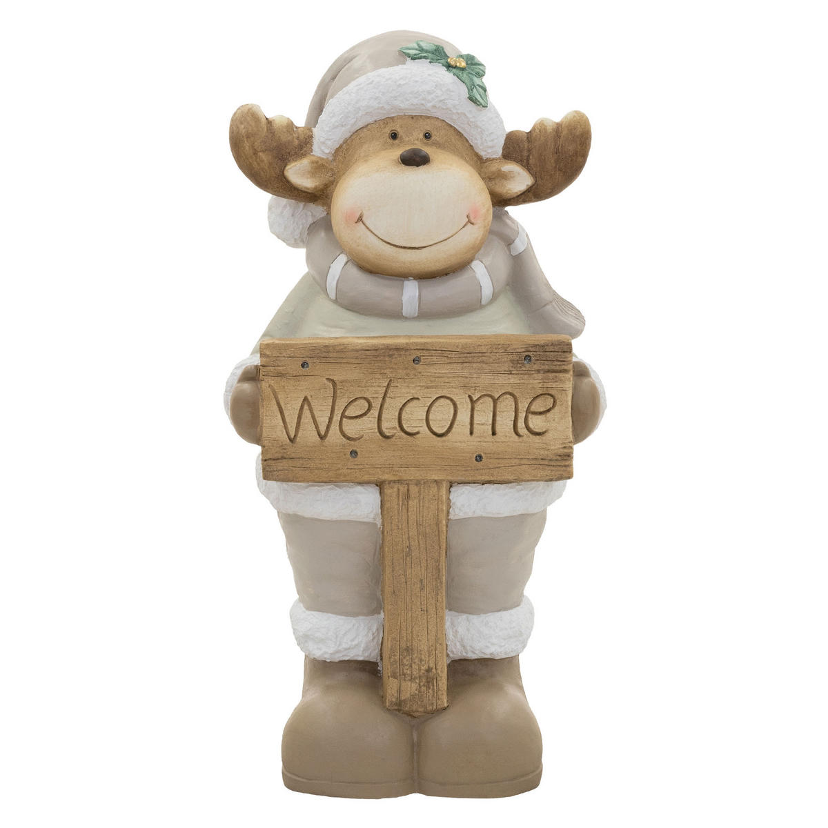 WEIHNACHTSELCH-FIGUR mit LED-Beleuchtung Weihnachtsdeko Innen Rentier 76 cm - Multicolor, Stein (40/76/29cm) - ECD-Germany