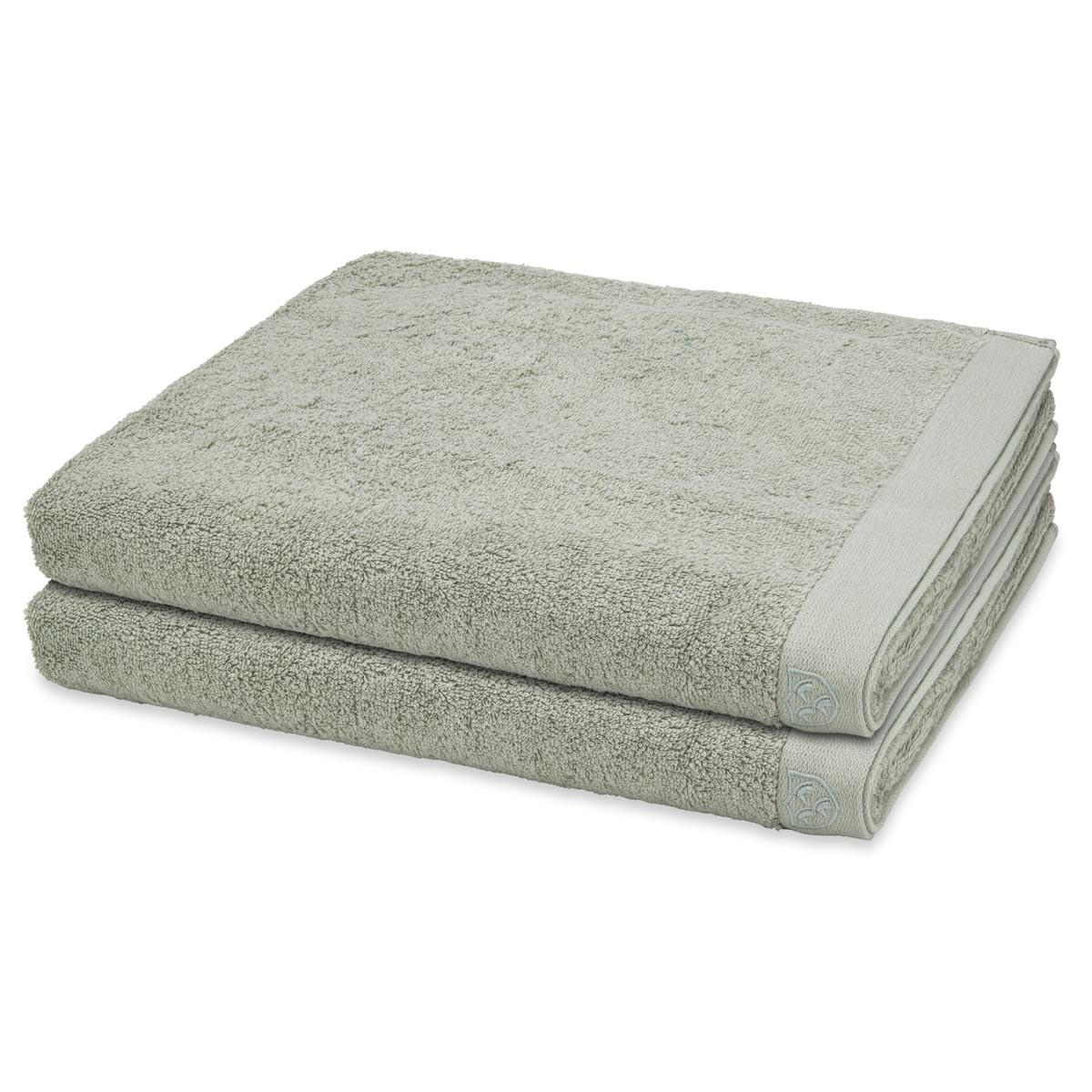 DUSCHTUCH Doubleface Stripes 2er-Set - Grün, Textil (70/140cm) - Ross