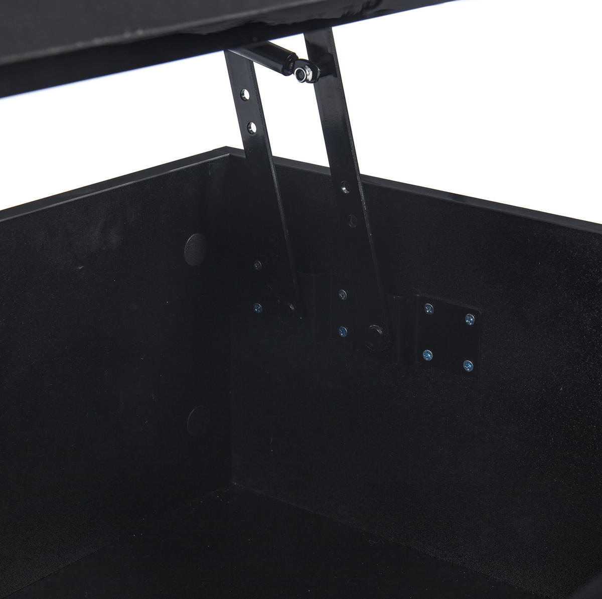 COUCHTISCH aus Spanplatte 100x50x33-46,5 cm in Schwarz mit LED-Beleuchtung - Schwarz, Holzwerkstoff (100/50/46.5cm) - Modfu