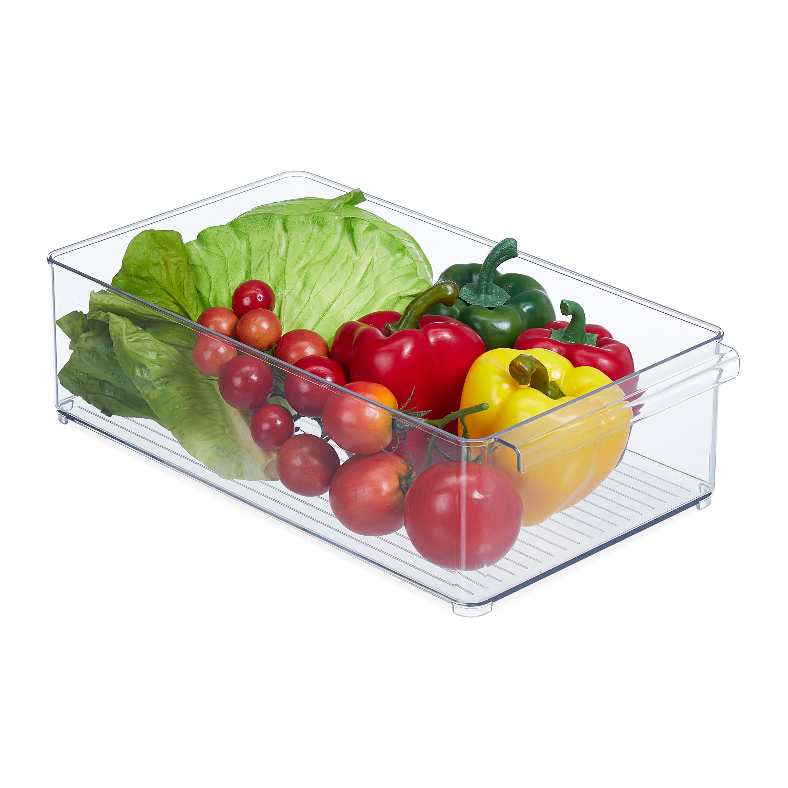 KÜHLSCHRANKORGANIZER - Transparent, Kunststoff (20.5/10/36.5cm) - Relaxdays