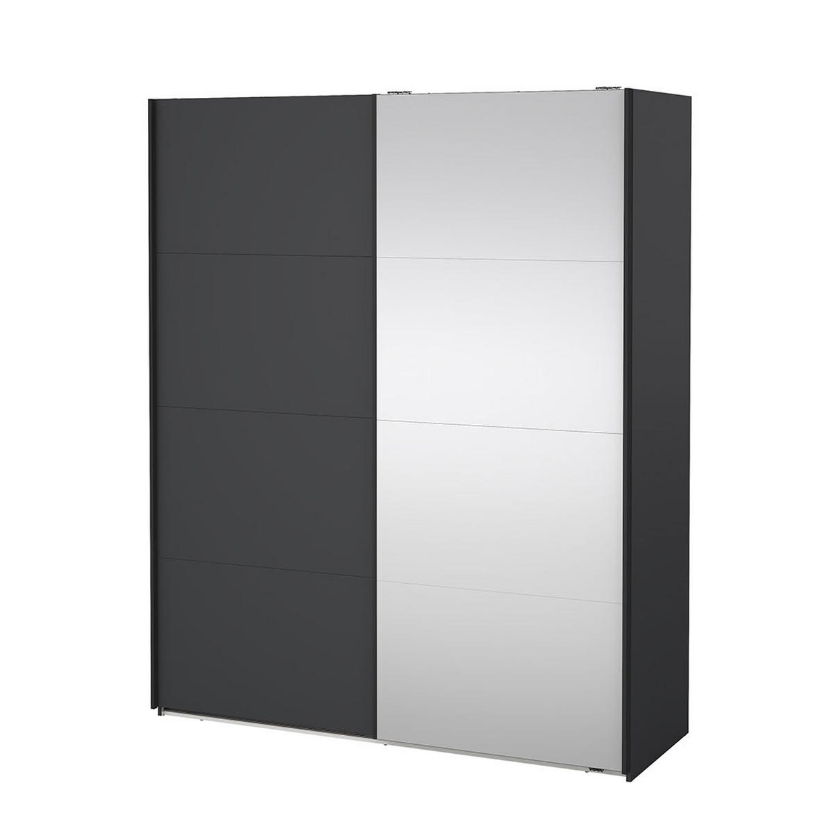 SCHIEBETÜRENSCHRANK, Bergamo, Grau, Holzwerkstoff, 179 x 67 x 221 cm - Grau, Holzwerkstoff (179/221/67cm) - ebuy24