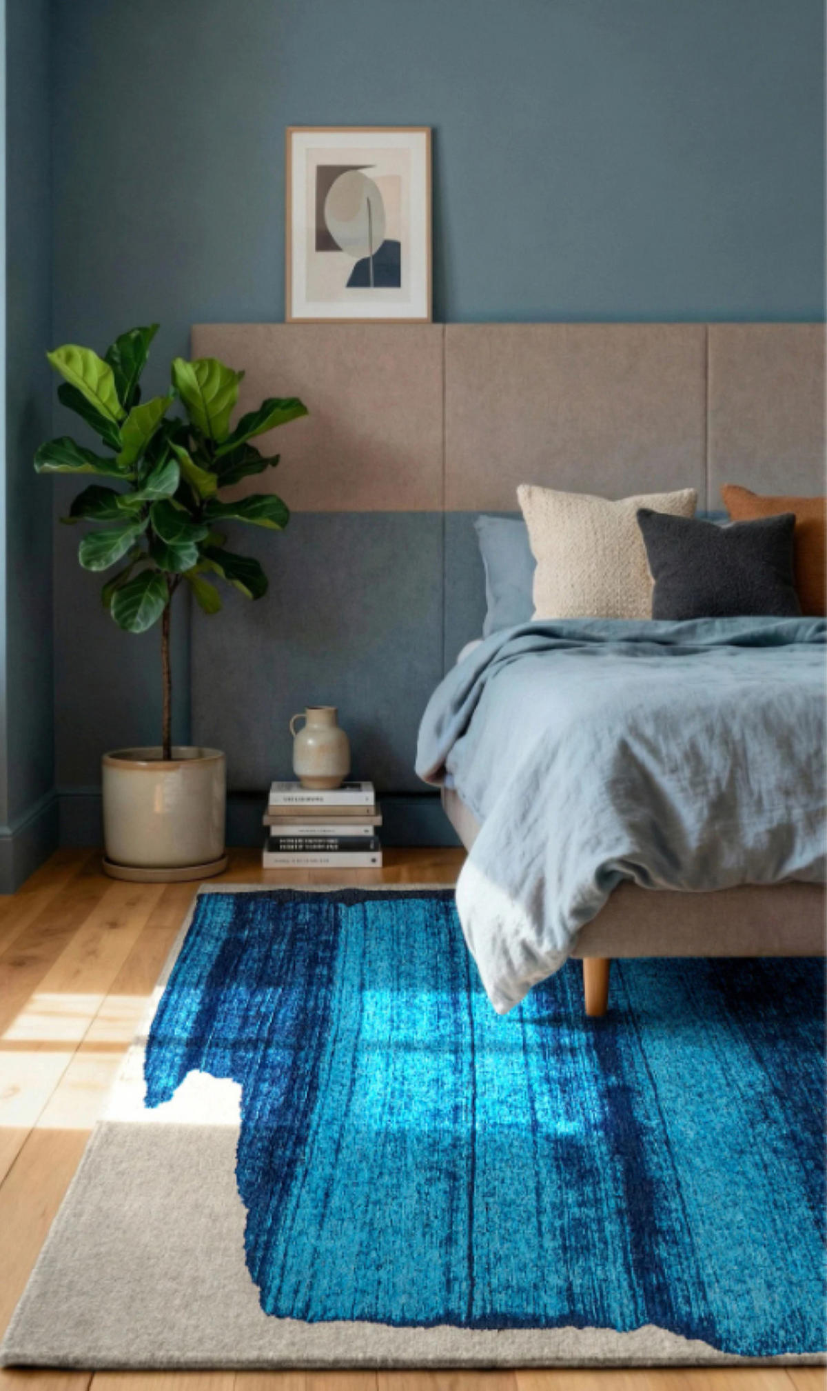 TEPPICH modern Flachgewebe BROOM Blau 240 x 340 cm - Blau, Textil (240/340cm) - Novatrend