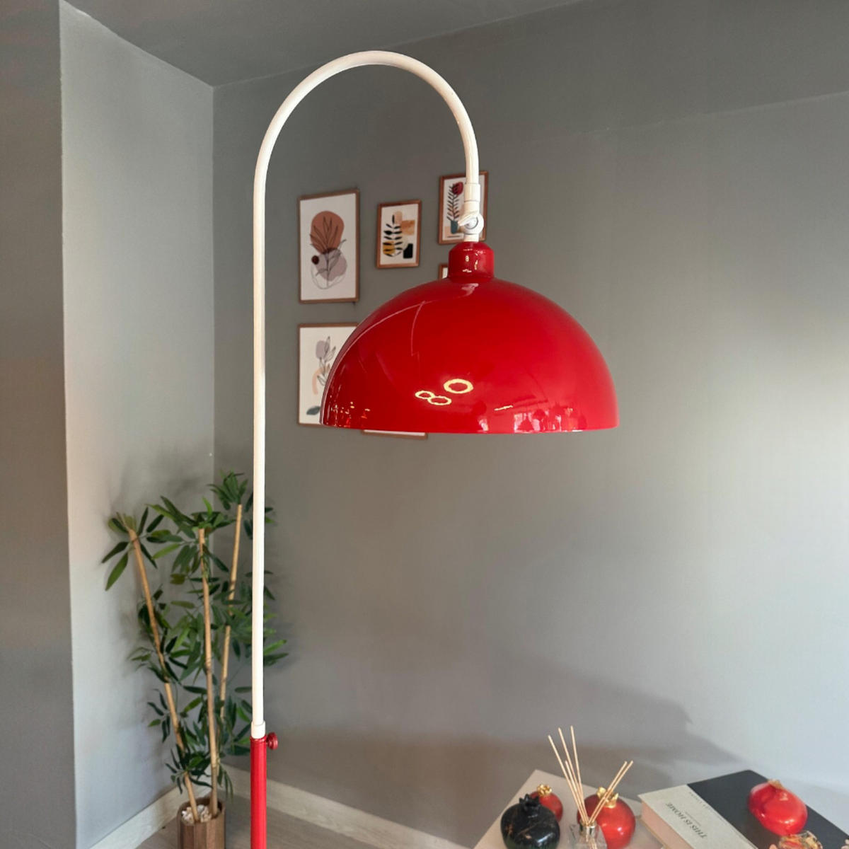 STEHLAMPE Gorkiede E27, verstellbarer Lampenschirm aus Metall - Multicolor, Metall (37/37/170cm) - Bamyum