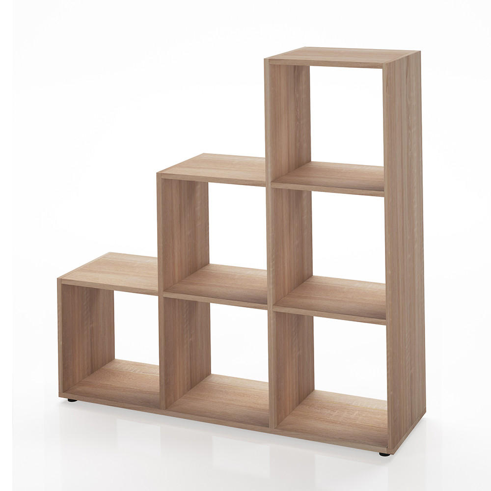 TREPPENREGAL Sonoma 105 x 107.5 cm - Sonoma Eiche, Holzwerkstoff (105/107.5/29cm) - Vicco