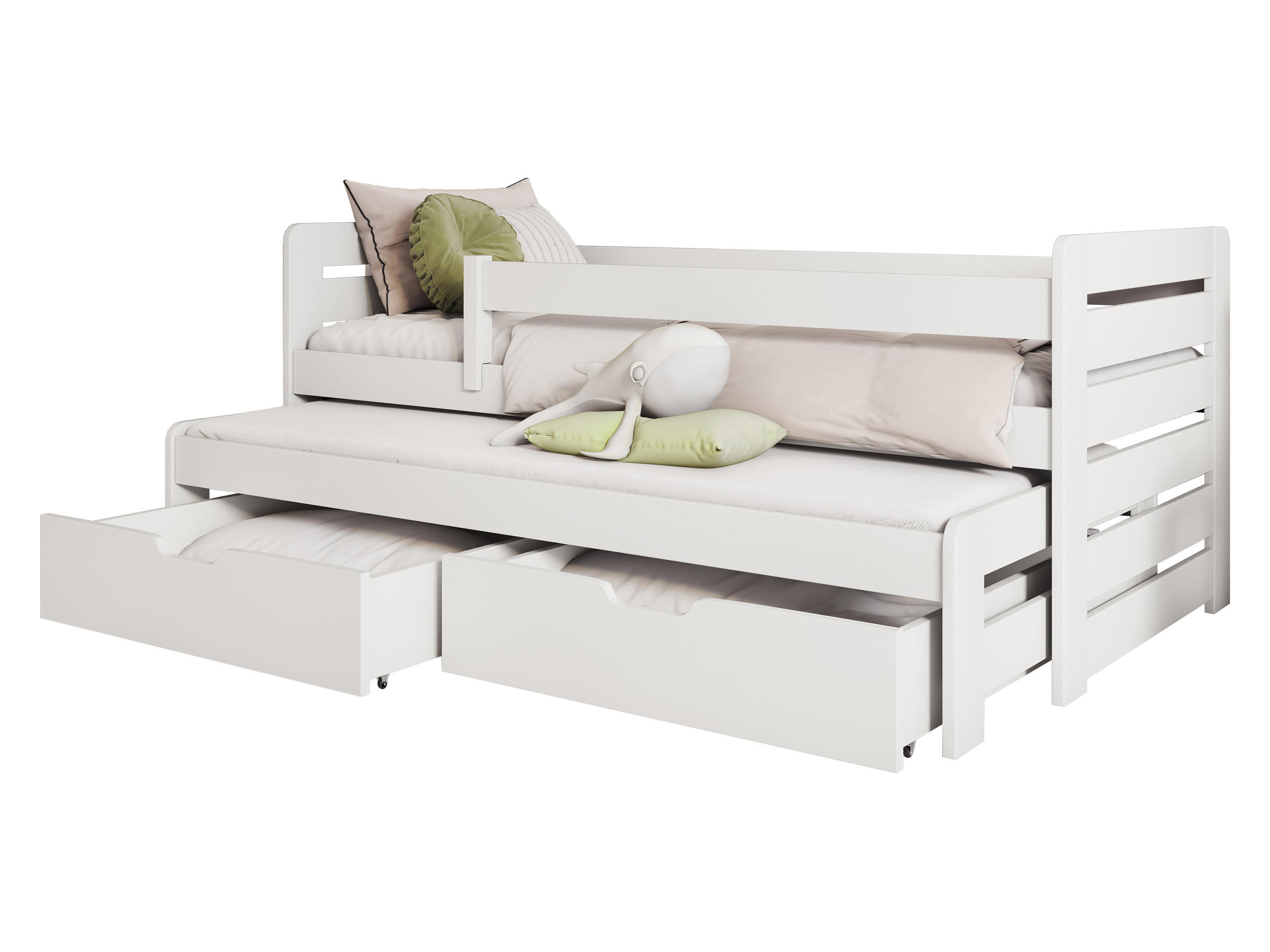 JUGENDBETT Tomas II - Weiß, Holz (90/200cm) - MIRJAN24